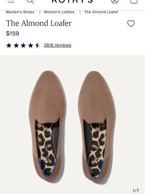 Rothy's Almond Loafer in Taupe Size 11.5